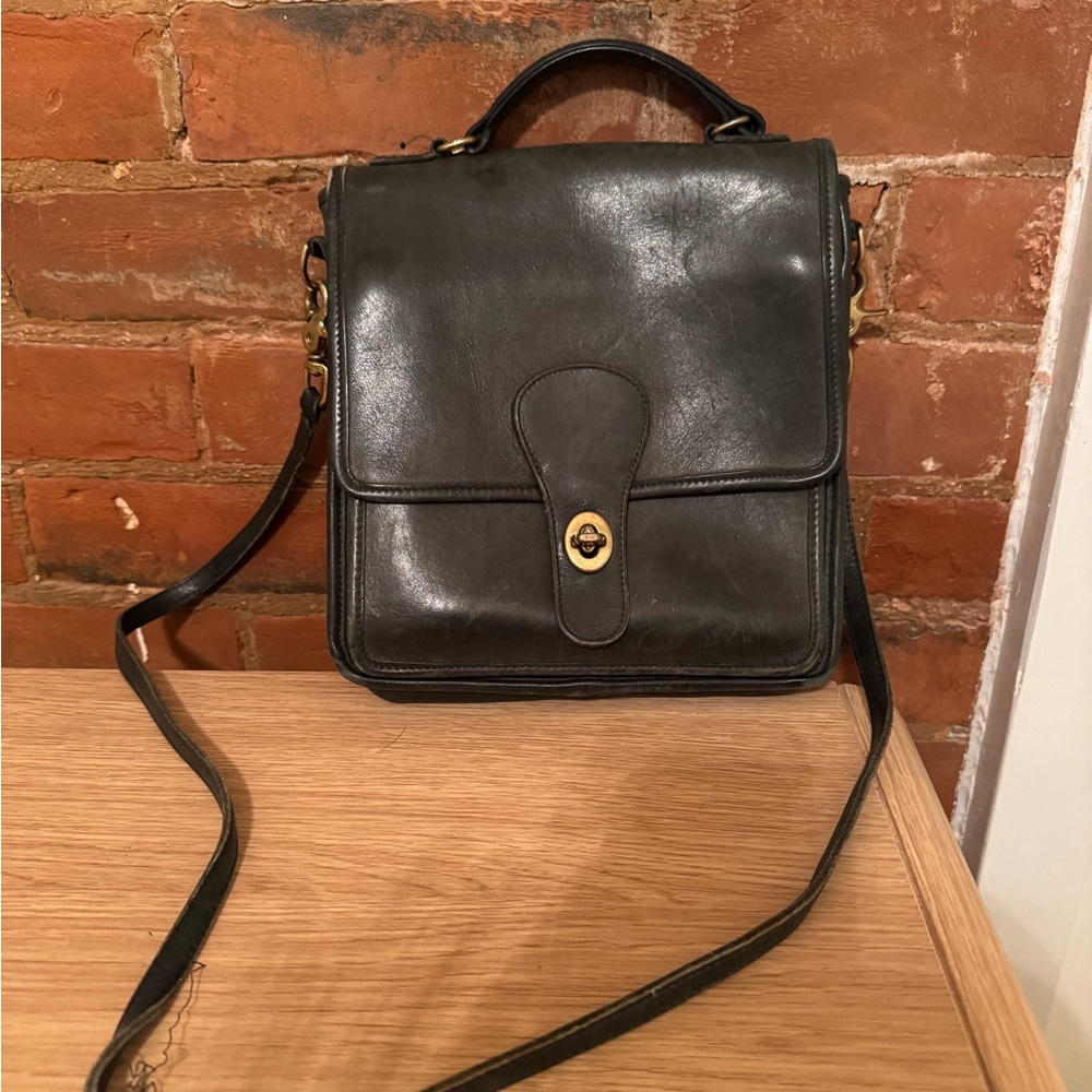 Black Leather Coach Bag